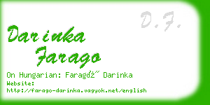 darinka farago business card